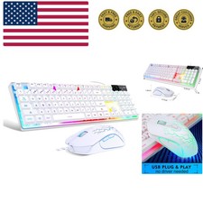 Gaming Keyboard and Mouse Combo, K1 RGB LED Backlit Keyboard with 104 Key for...