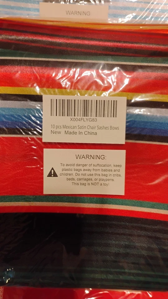 Fajas para sillas temáticas mexicanas 40 piezas Foto 3 de 4