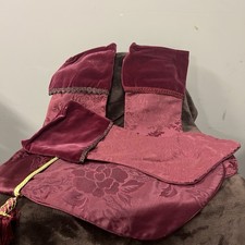 Lot Of 4 Vintage Maroon Color Christmas Stockings 18  Tall