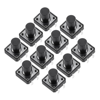 10Pcs 12x12x12mm 4 Pin Panel Mini PCB Momentary Tact Push Button Switch DIP