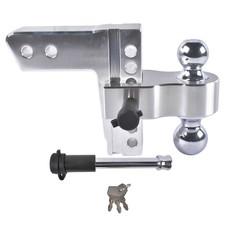 2.5 Receiver 6 Droprise Adjustable Towing Trailer Hitch With 2 Latches Locks