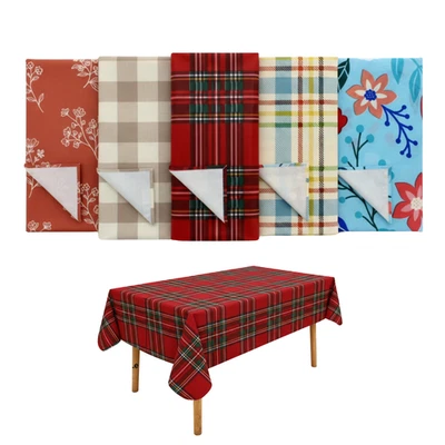 2er Pack Vinyl Flanell Unterlage Tisch Abdeckung Wasserdicht Ölfest Abwischbar 130x175cm - Bild 1 von 4
