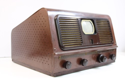 VINTAGE 1949 ALTES PILOT TV RADIO 3 ZOLL MINIATUR MID CENTURY ANTIK FERNSEHER