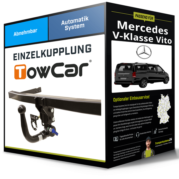 Abnehmbare AnhäNgerkupplung für Mercedes V-Klasse Vito 14- Typ W447 Towcar NEU-image