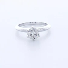 Solitaire Engagement Ring Classic 14K Gold 1.33 CT Round Lab-Grown Diamond F VS1