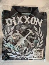 DIXXON Flannel Powerline Lineman Tribute Sz L Charcoal & Blue New In Sealed Pg