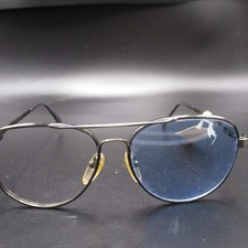 Aviator Eyeglass Frames Antique Silver Full Rim Size 58-16