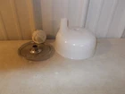VINTAGE Sunbeam WHITE Milk Glass Juicing JUICER Bowl FUNNEL