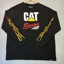 CAT Racing Flames Long Sleeve Shirt NASCAR Chase Authentics Mens 2X 