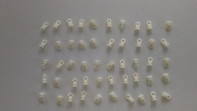 50 pc. Curtain ceiling track gliders rollers. Off white.