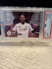 ENDRICK * PSA 10 PURPLE /99 * 2023-24 TOPPS NOW 1ST REAL MADRID ROOKIE CARD #142. rookie card picture