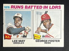 1977 Topps #3 1976 RBI Leaders (Lee May / George Foster)