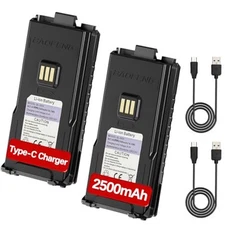 2x Original Baofeng BL-5RH 2500mAh Battery for AR-5RM UV-5RM UV-5G Plus K5 PLUS