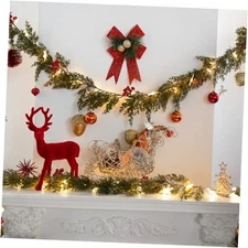 Christmas+Decorations, Snowflake Garland-Decor C-hristmas Garland With Lights