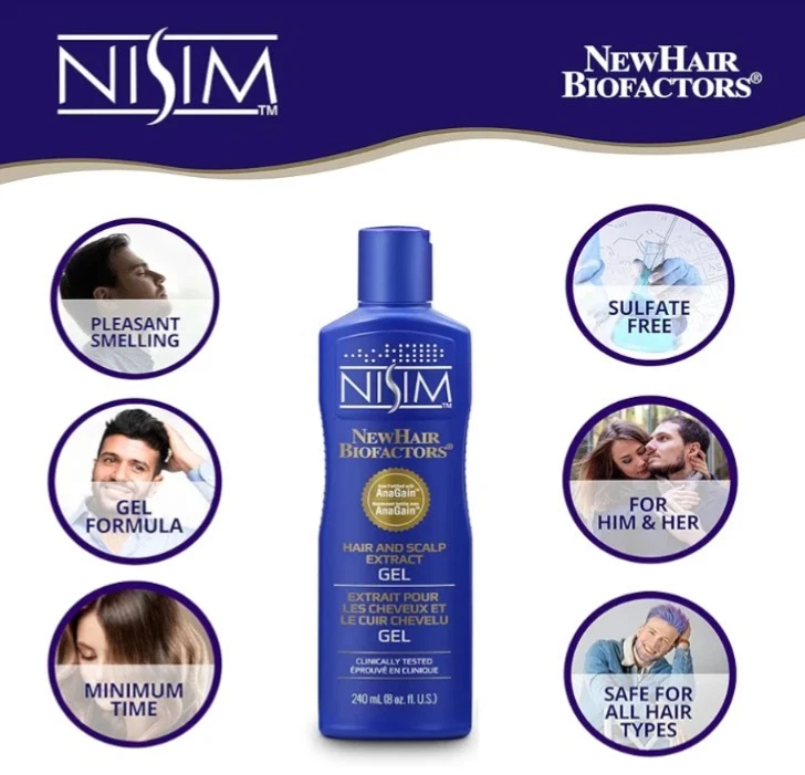 Extracto de cabello y cuero cabelludo Nisim 8 oz gel EXP 7/26 Foto 4 de 4