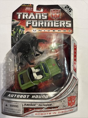 Transformers Universe Deluxe AUTOBOT HOUND w/ Ravage  MOSC 25th Anniversary