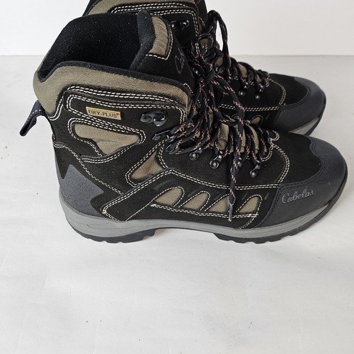 Cabelas Mens 11.5 83-0535 Hiking Boots Dry Plus Black Leather Upper Thinsulate