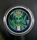 Potheads Stoner ALIEN Adventure Merlins Blue Magic 1Oz Silver Round COA CAPSULE