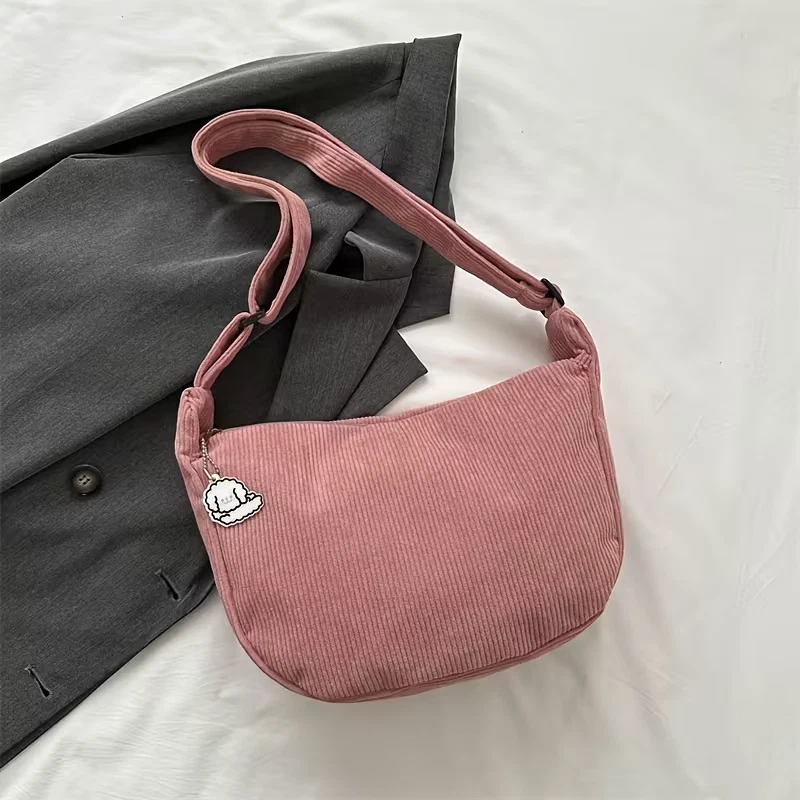 Sac Japonais Minimaliste Rose Côtelé. - Photo 1/1