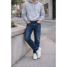 Vintage Jordache Mens Straight Leg Dark Wash Blue Denim Jeans 33x32 RN 52992