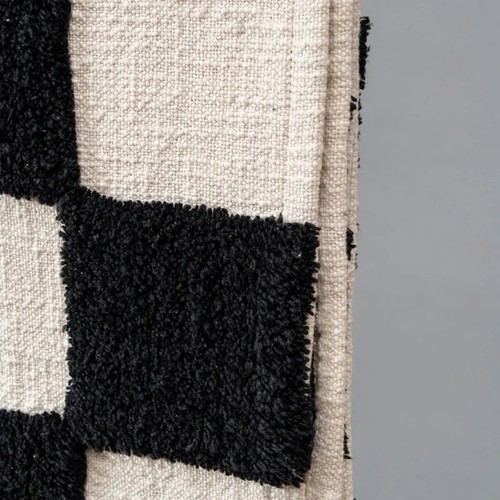Luxury Boho Blanket Throw, Tufted throw, Bohemian Throw Blanket, Cotton Blanket - Picture 3 of 4