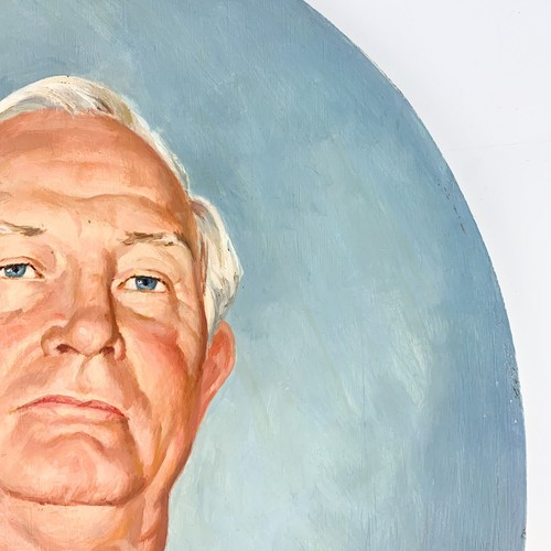 Rare Vintage Original Oil Painting Older Man Suit Tie Portrait Elmo Al Brule - Picture 4 of 9