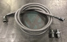 Stainless Steel Clutch Line Silver fits 01-05 Honda Civic DX LX EX EM2