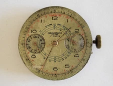 Vintage Chronograph Suisse Chrono Landeron Movement 39 + Dial, 1950s