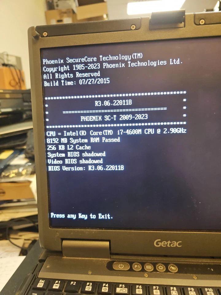 Getac B300 G5 Rugged- Core i7-4600M@2.90, 8GB RAM 13.3" -No HDD/Caddy -Bios Lock - Image 2 of 4