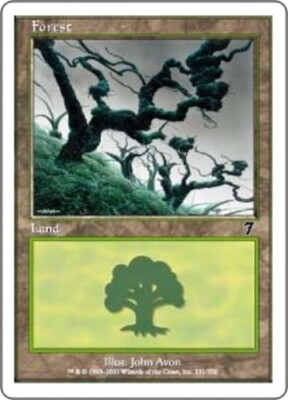 [1x] Forest (331) - Foil Heavy Play, English Seventh Edition MTG Magic