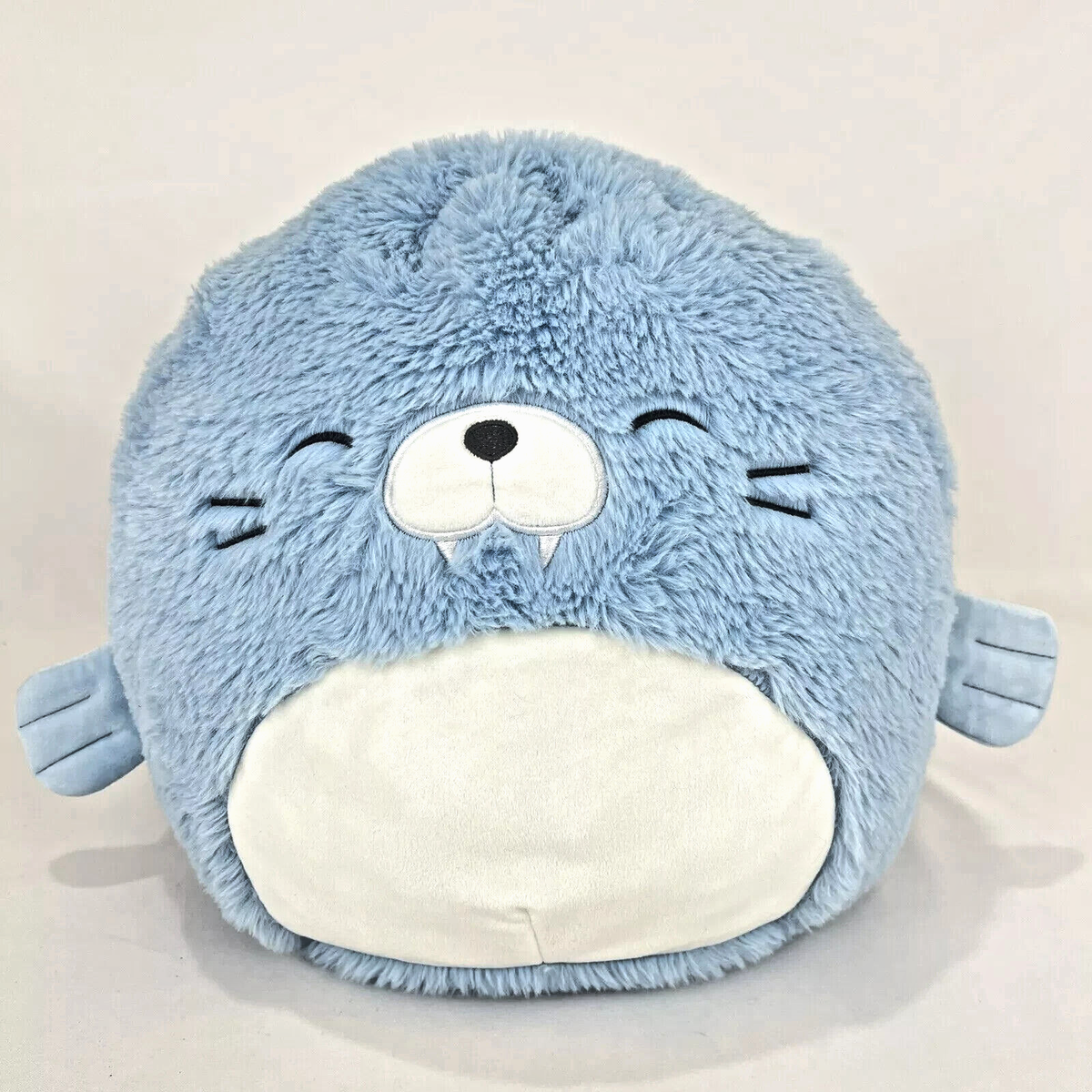 Squishmallows FuzzAMallows 12 Harvey the Blue Walrus, Soft
