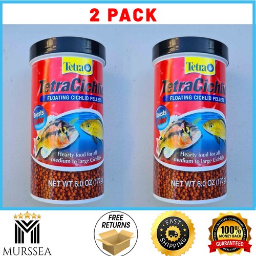 Tetra Cichlid Floating Pellets Fish Food Medium Large Cichlids 6 Ounce