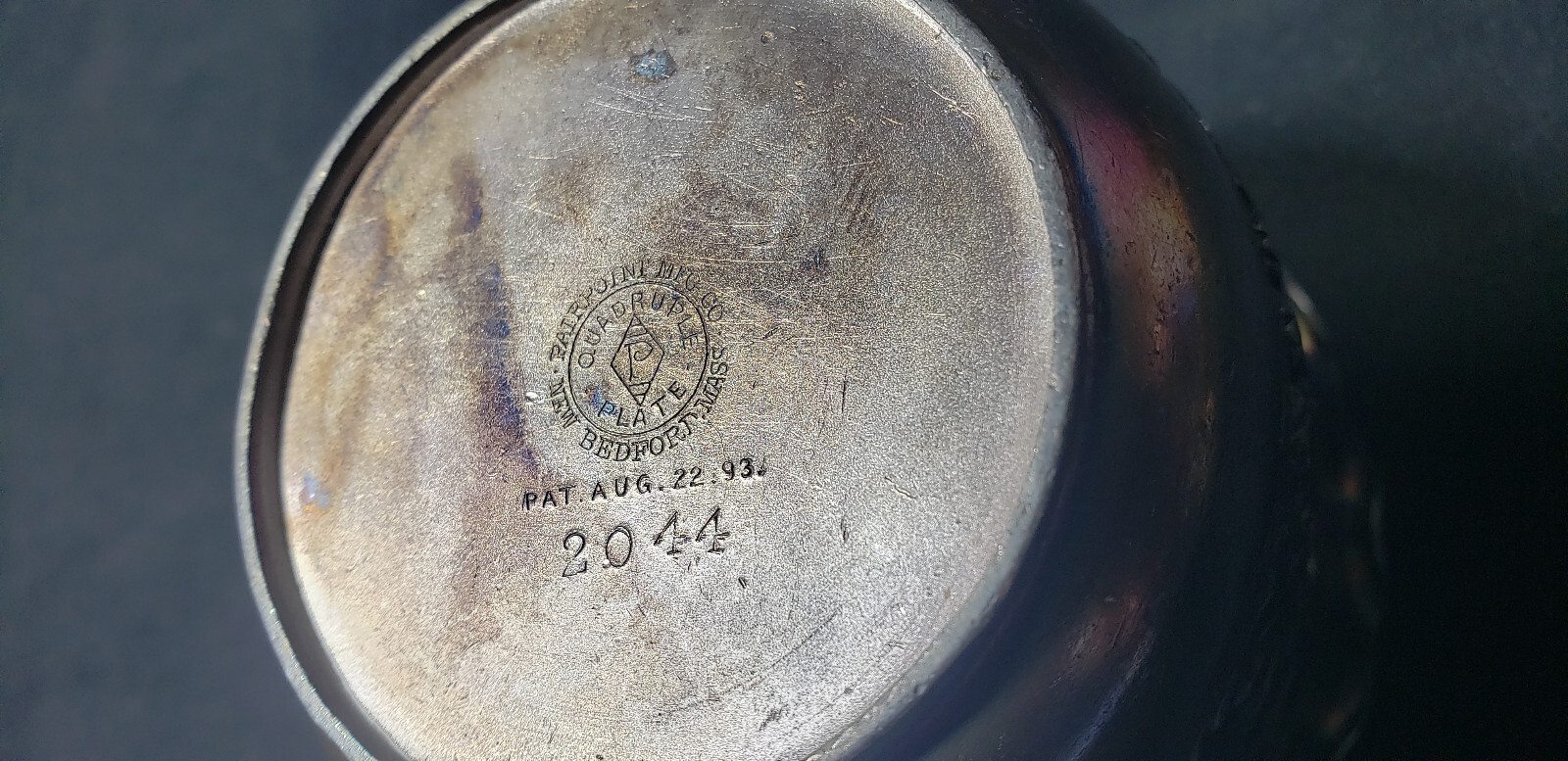 Pairpoint Mfg Co Quadruple Plate Creamer New Bedford MA 2044