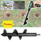 Erdbohrer Pfahlbohrer Erdlochbohrer Gartenbohrer für Bohrmaschine Akkuschrauber