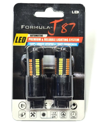 LED Switchback Light 4014 White Amber 4157 Two Bulbs DRL Daytime Replacement OE - 第 2/12 張圖片