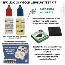 22K 24K GOLD & SILVER JEWELRY TESTING ACID SOLUTION TEST SCRAP TESTER SOLUTIONS