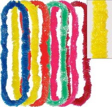 50 Hula Garland Poly Leis Flower Necklace Hawaiian Party Fancy Dress Accessory