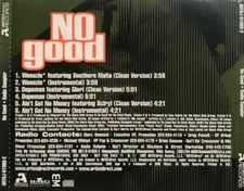 No Good: Radio Sampler PROMO MUSIC AUDIO CD Wooozie Southern Mafia Dopeman Glori