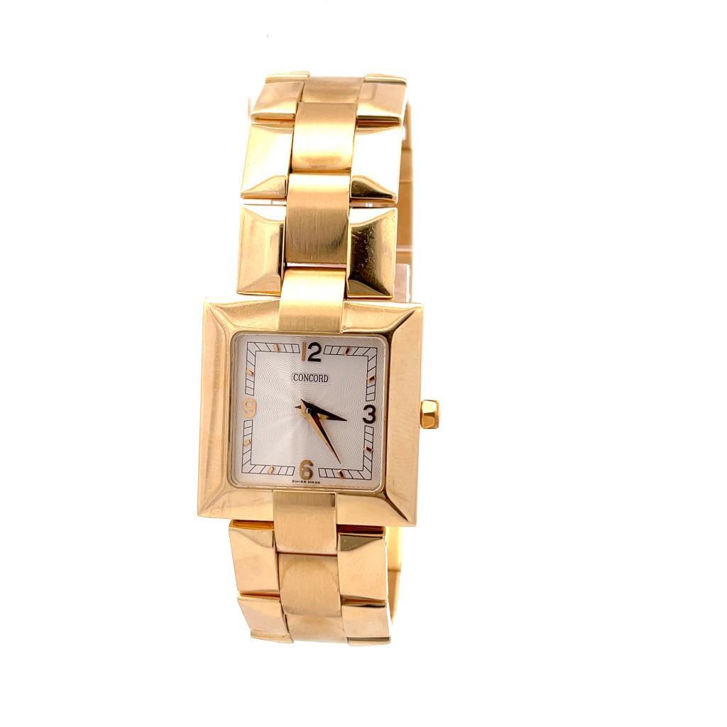 CONCORD LA SCALA 18K YELLOW GOLD LADIES XL QUARTZ WATCH REFRENCE