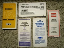 1978 Camaro Z-28 GM Factory Original Owners Manual Set Complete Exceptional Cond