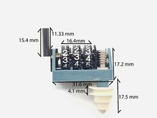 REEL TO REEL TAPE RECORDER COUNTER LEFT RESET BUTTON. IZDA LAP COUNTER.