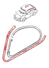 Rear Quarter Glass Inner Lip Seal Fits Subaru 360 Sedan 66-71 K111l Rear Quarter Glass Inner Lip Seal Fits Subaru 360 Sedan 66-71 K111l