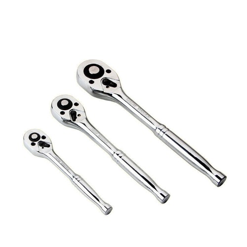 1/4" 3/8" 1/2" Ratchet Wrench Handle Drive Socket Spanner Quick Release Heavy AU - Picture 12 of 15