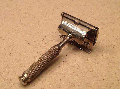 Vintage Safety Razor Men's Ever Ready Patented March 24 '14 Silver Tone ...