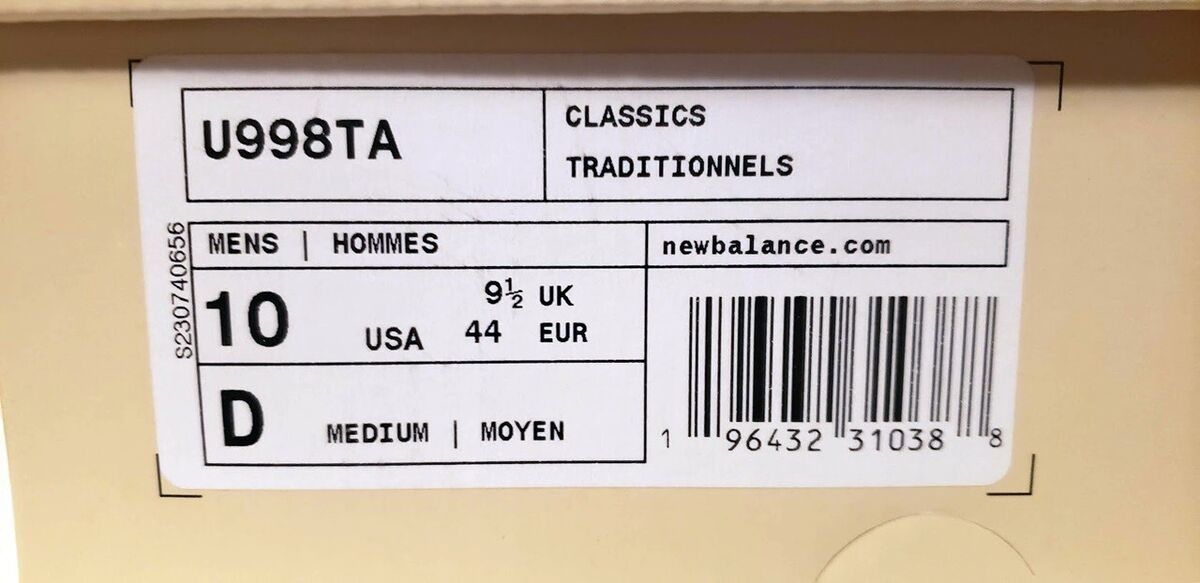 New Balance 998 Made in USA U998TA Size 10 Grey Day 2023 New Balance 998 Made in USA U998TA Size 10 Grey Day 2023