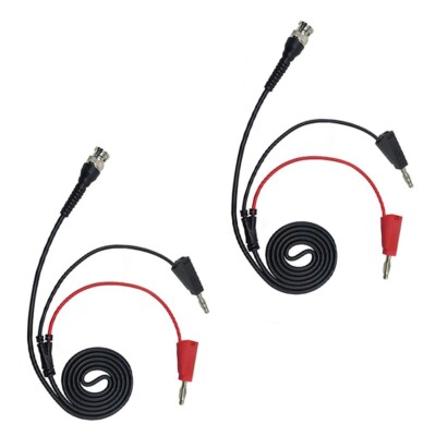 BNC auf Bananen Stecker Kabel Set 2 St??ck 120cm f??r Oszilloskop Pr??fung