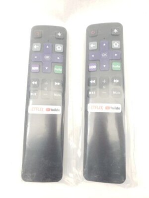 LOT OF 2 Replacement Remote for tv compatible with tlc roku tv