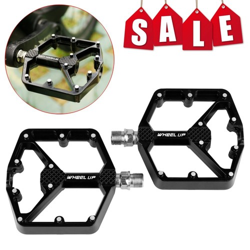1 Pair Bicycle Pedals 9/16 Mountain Road Bike Aluminum Sealed Bearing Flat Pedal