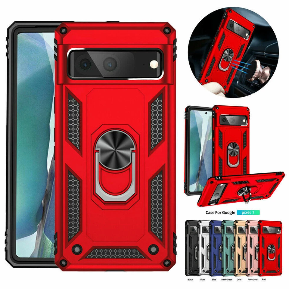 Stand Armor Shockproof Hard Phone Case For Google Pixel 7 6 Pro 5a 4a 4 3a XL - Image 2 of 4