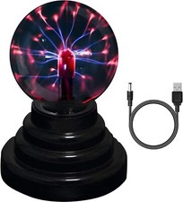 Plasma Ball Touch Sensitive Plasma Lamp Light with USB Plasma Globe for Kids
